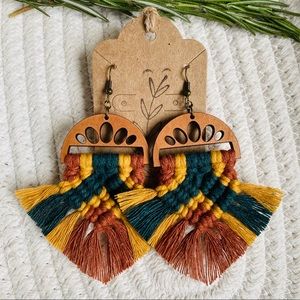 Handmade macrame earrings